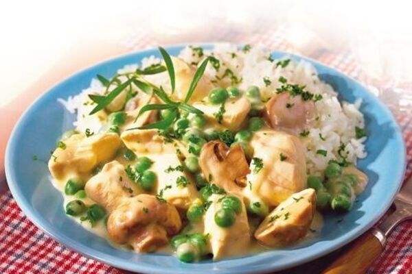 Фрикасе из курицы с грибами