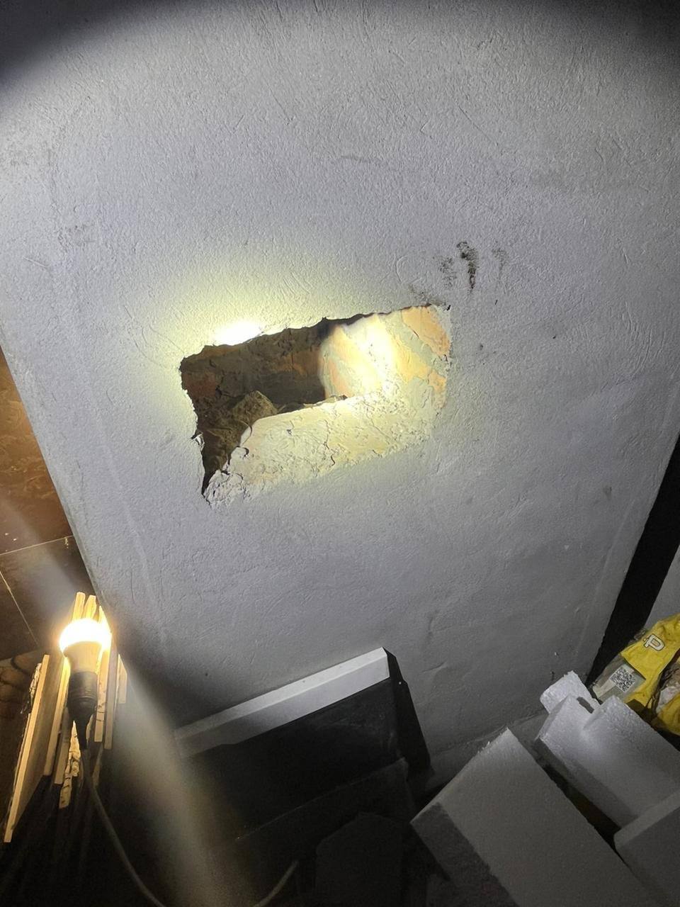 A man found shell fuses repairing the furnace in a house where occupants lived during the occupation of Kyiv region. Photo