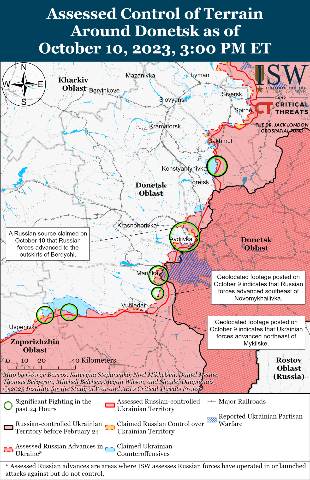 Russian troops launch local offensive operations in the area of Avdiivka and Orikhiv: ISW explains the main goal. Map