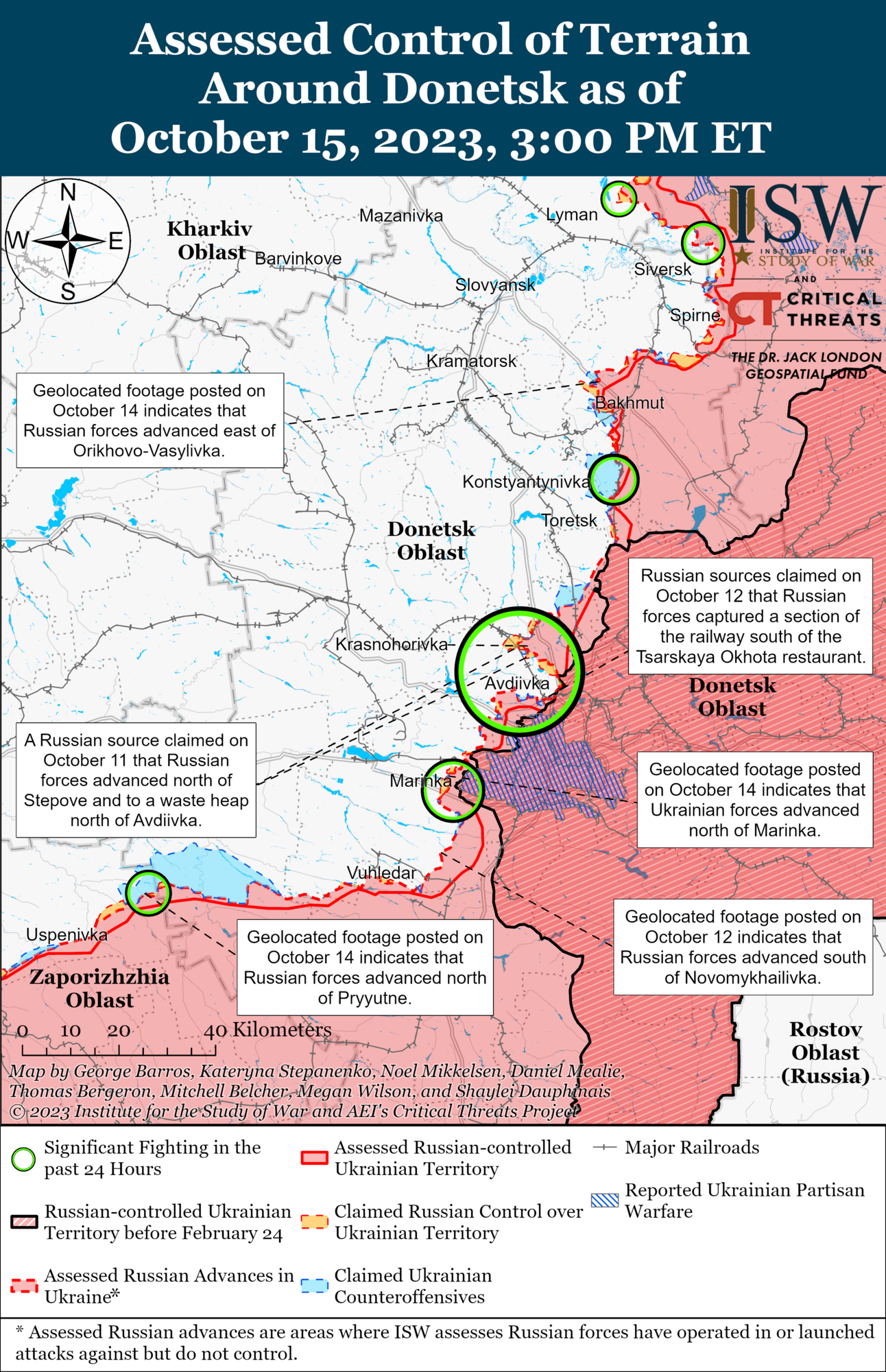 Fighting in the Donetsk region