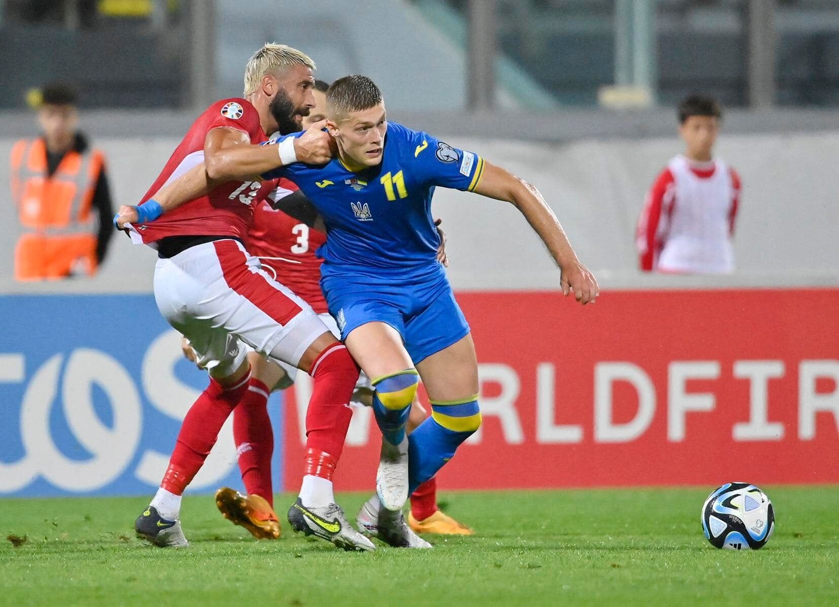 Trener Malty obwinia Mudryka za porażkę Ukrainy w eliminacjach Euro 2024