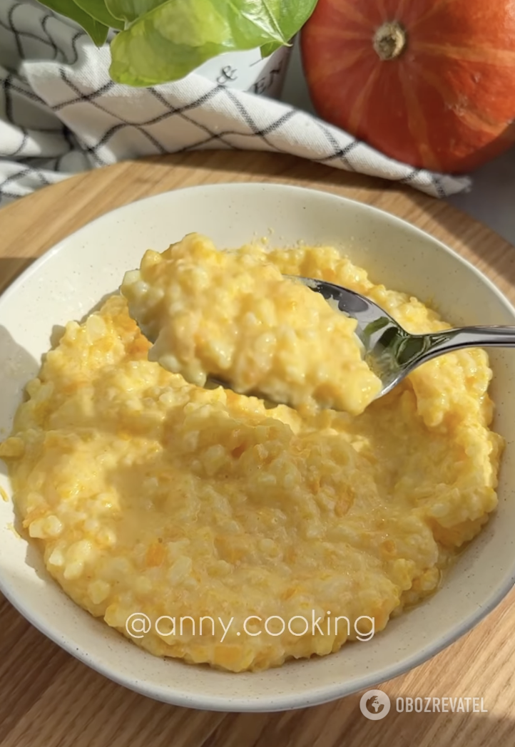 Pumpkin porridge recipe