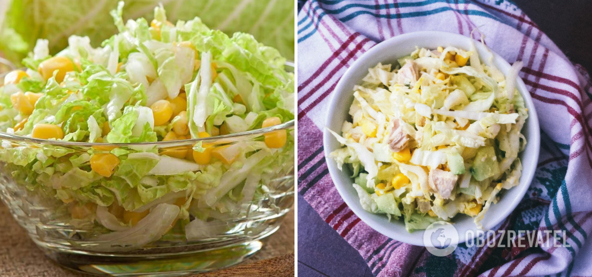Napa cabbage and fillet salad