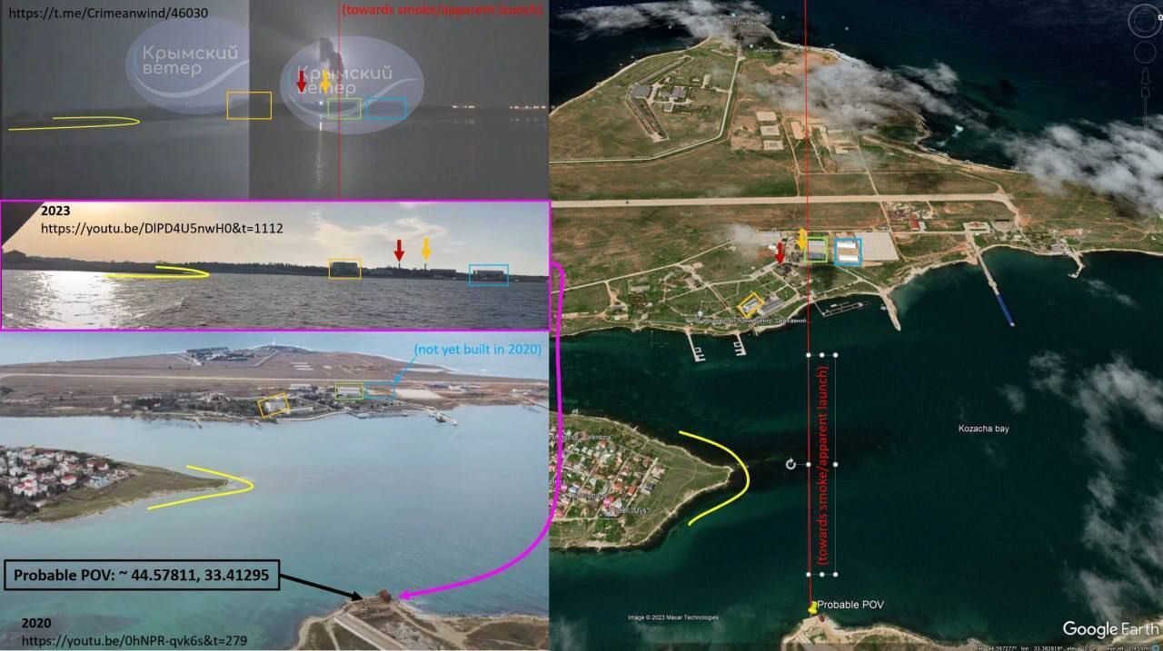 Analitycy OSINT zidentyfikowali pozycje w Sewastopolu, z których okupanci wystrzeliwują rakiety z Bastionu. Zdjęcia satelitarne
