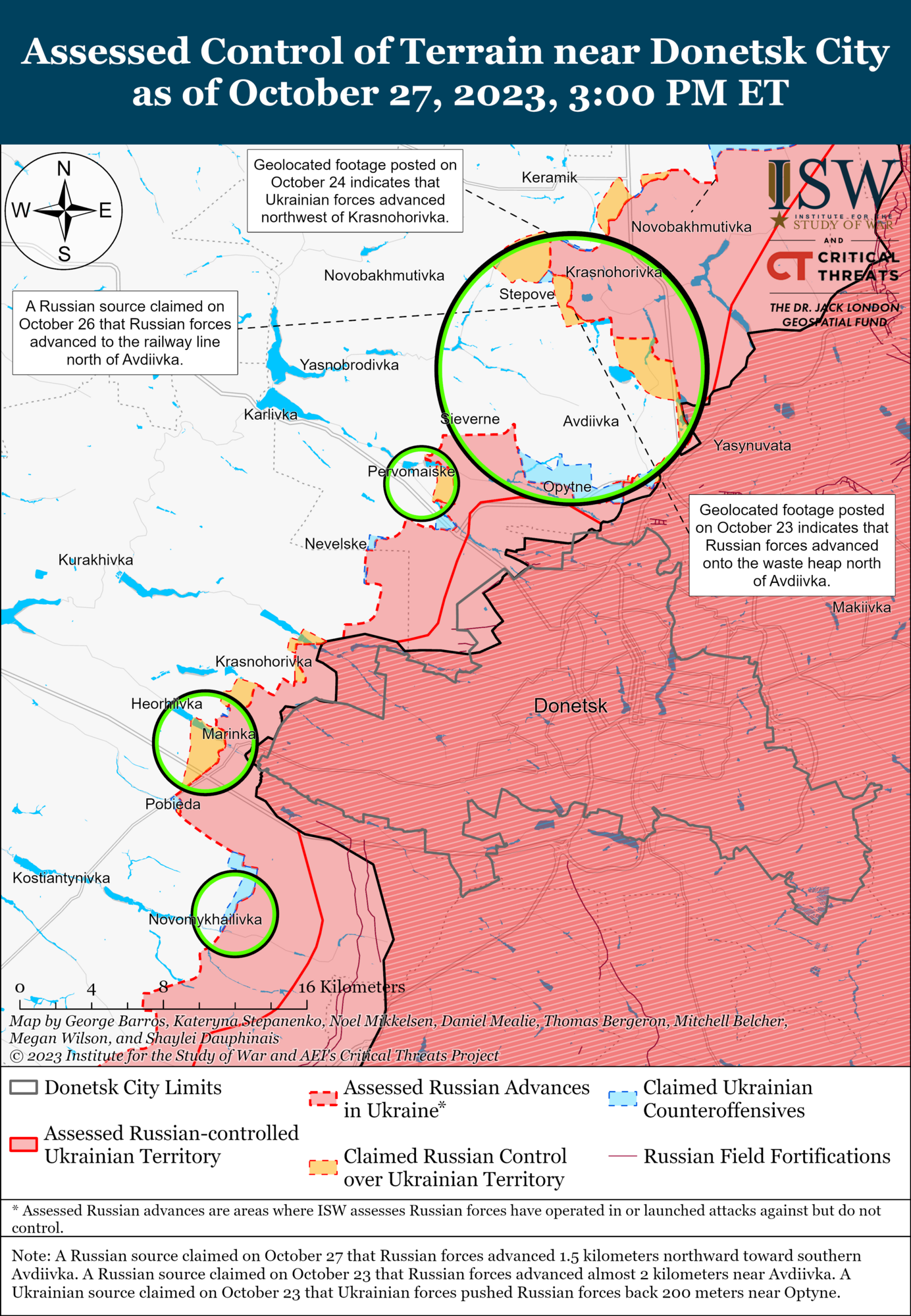 Ukraińskie Siły Zbrojne prowadzą ofensywę w pobliżu Bachmutu i na zachodzie obwodu zaporoskiego, okupanci próbują przejąć inicjatywę w obwodzie donieckim - ISW