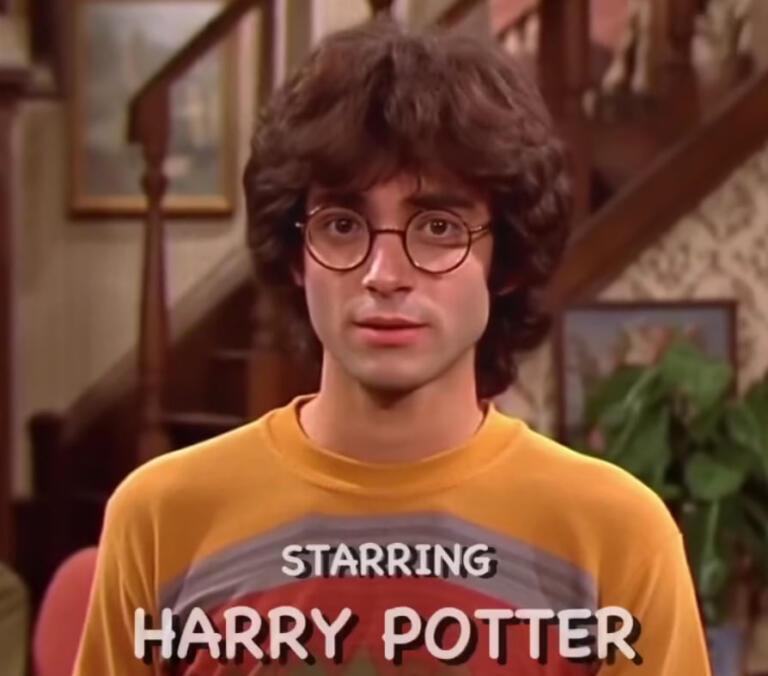 Sztuczna inteligencja pokazała, jak Harry Potter, Hermiona, Voldemort i inni czarodzieje wyglądaliby w sitcomie z lat 90. Zdjęcie