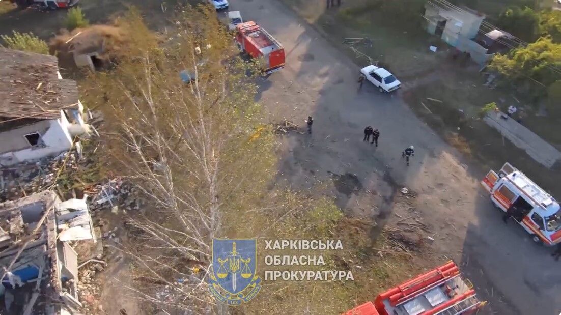 Painful to watch: an aerial view of the ruins in the village of Hroza, where Russian strike killed 51 people. Video