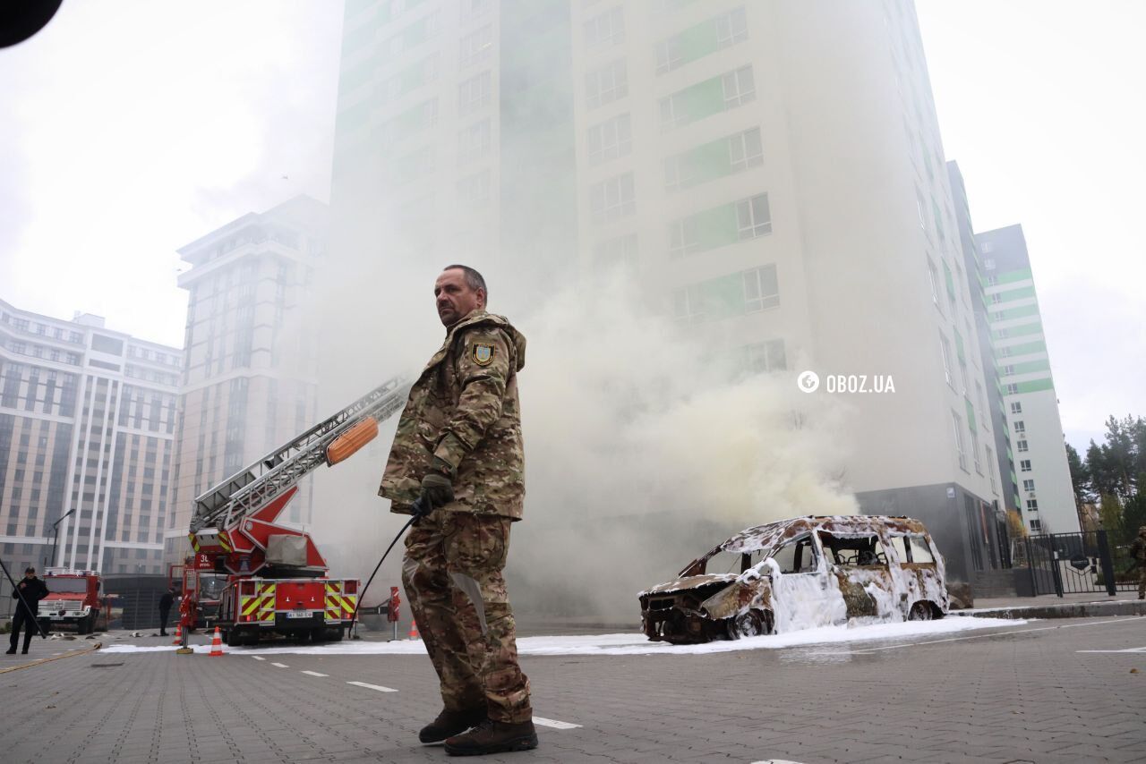 Smoke was used for simulation: Irpin practiced an algorithm of actions in case a missile hits a residential high-rise building. Photos and videos