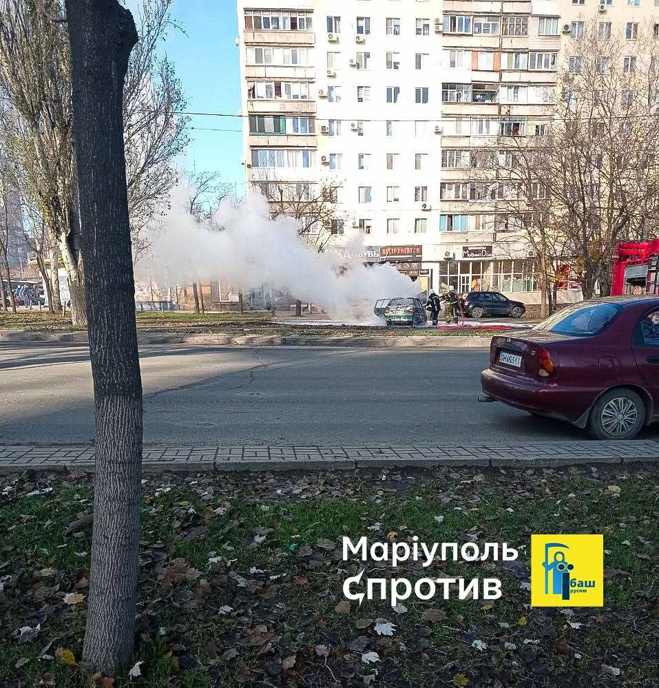 The car of an occupying ''police officer'' was blown up: first details. Video