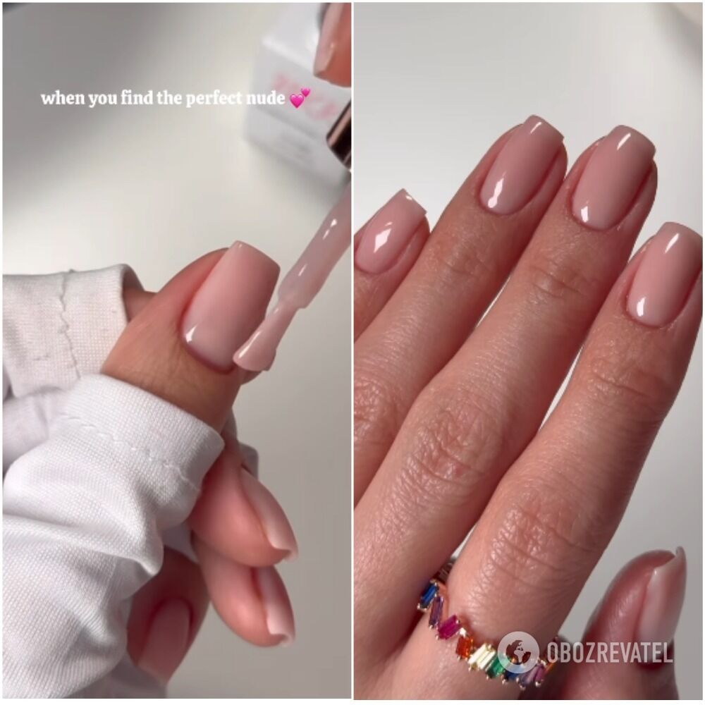 A popular manicurist showed a perfect nude that you will want to repeat