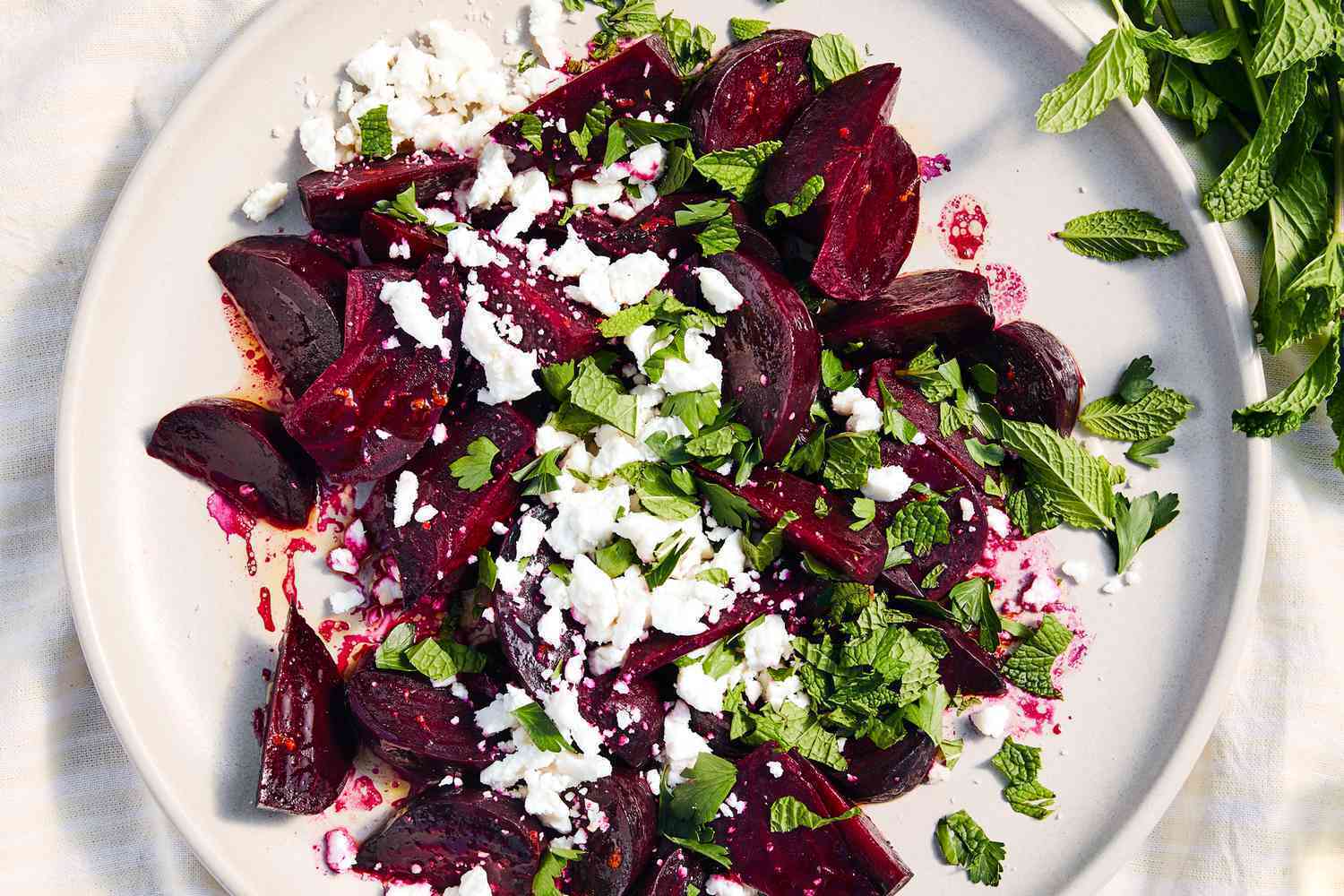 Healthy beetroot salad