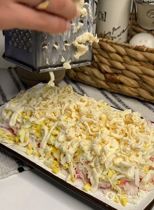 Crab salad for the New Year in a new way: what to add for better flavor