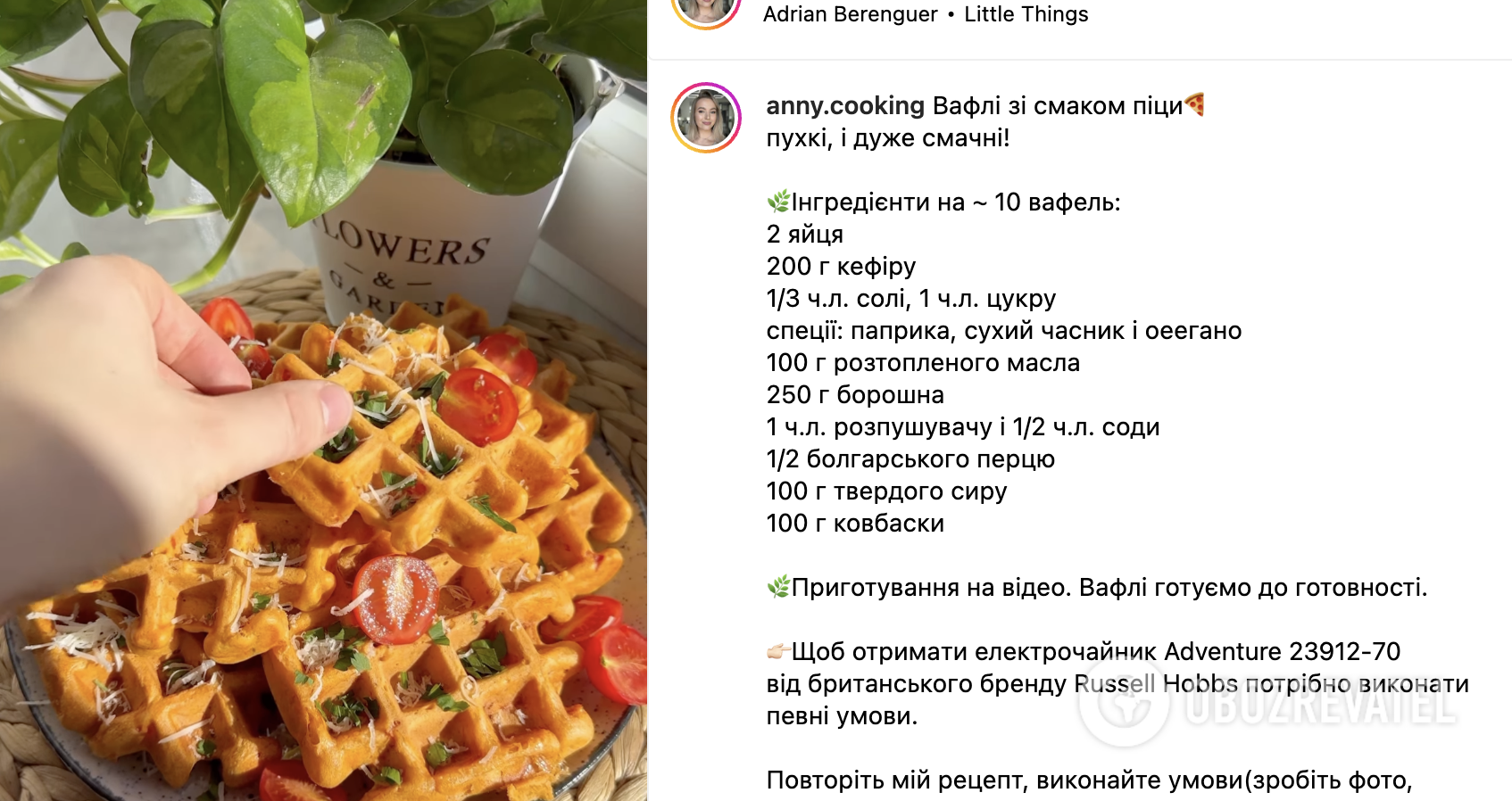 Waffle recipe