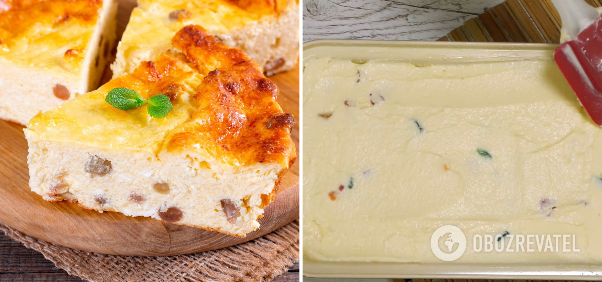 Cheese casserole without flour