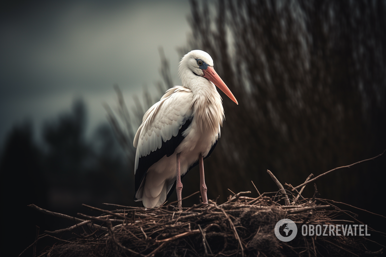 When you see a stork - a good sign: folk omens