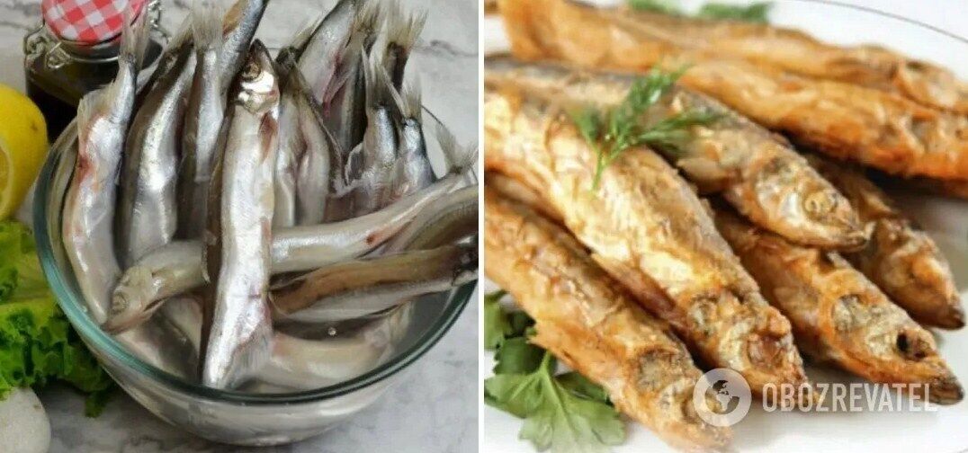 Capelin for cooking