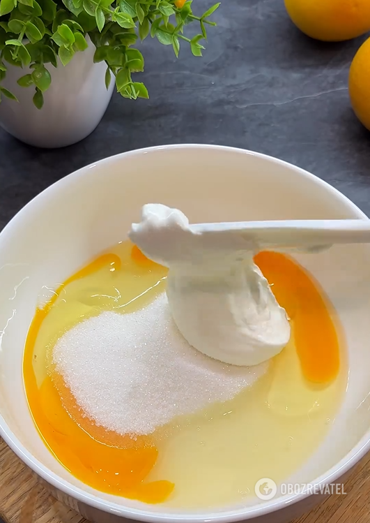 Puffy orange pie for tea that melts in your mouth