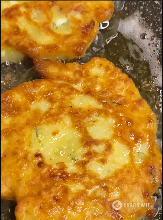 Lazy ham and cheese pies in a frying pan for a hearty lunch