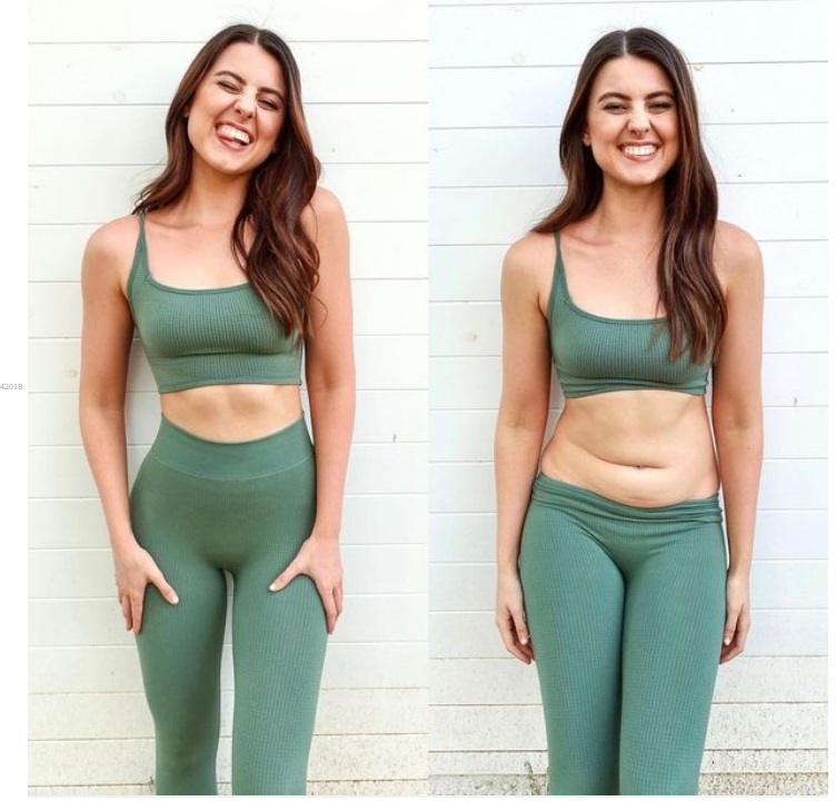 Blogerka pokazuje, jak czasami można ukryć przyrost masy ciała na zdjęciu