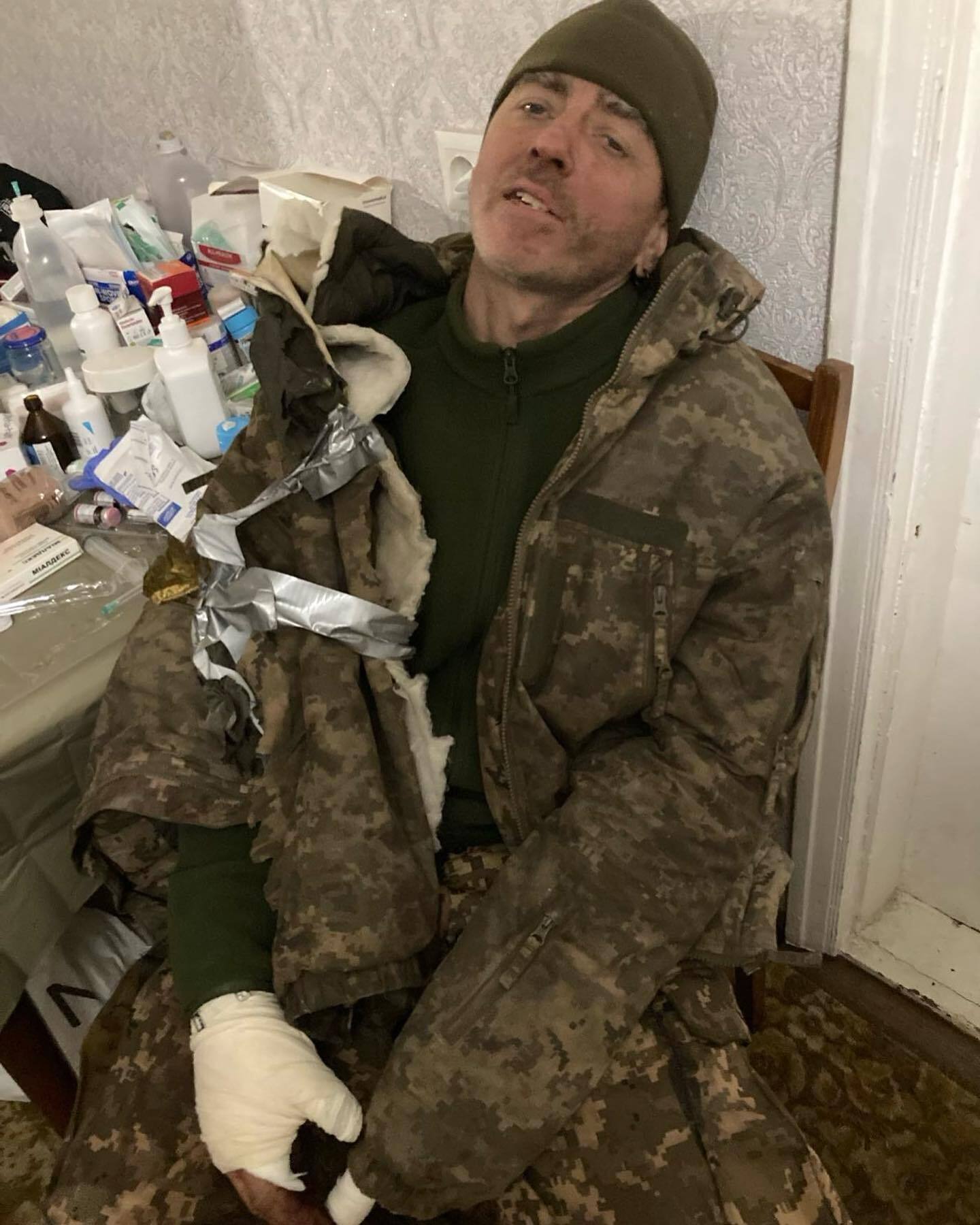 The husband of Hapchynska, who is defending Ukraine, got wounded on the front. Photo