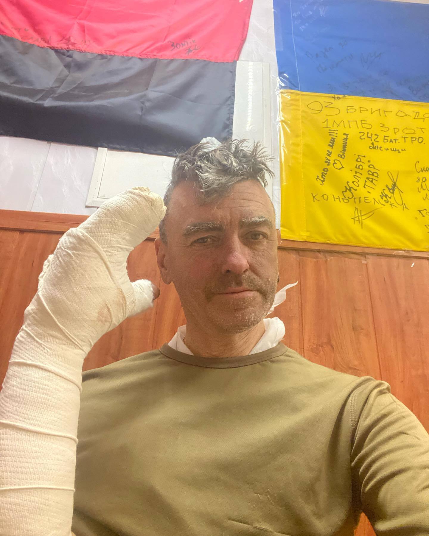 The husband of Hapchynska, who is defending Ukraine, got wounded on the front. Photo