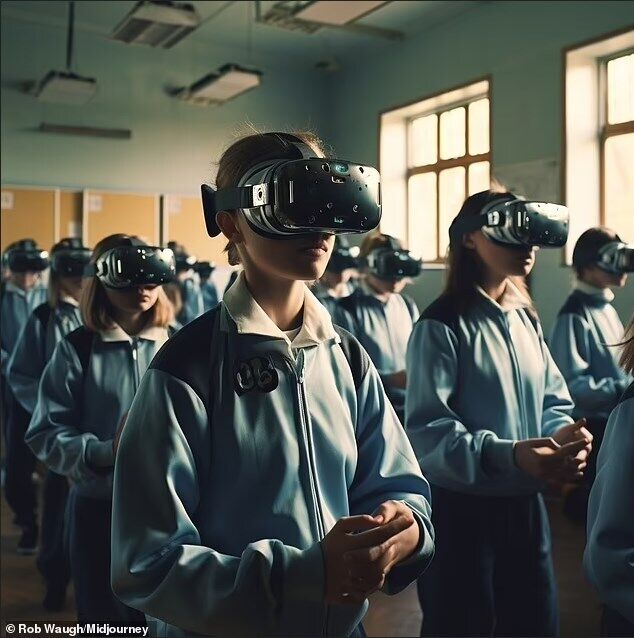 Dzieci uczą się w wirtualnej rzeczywistości