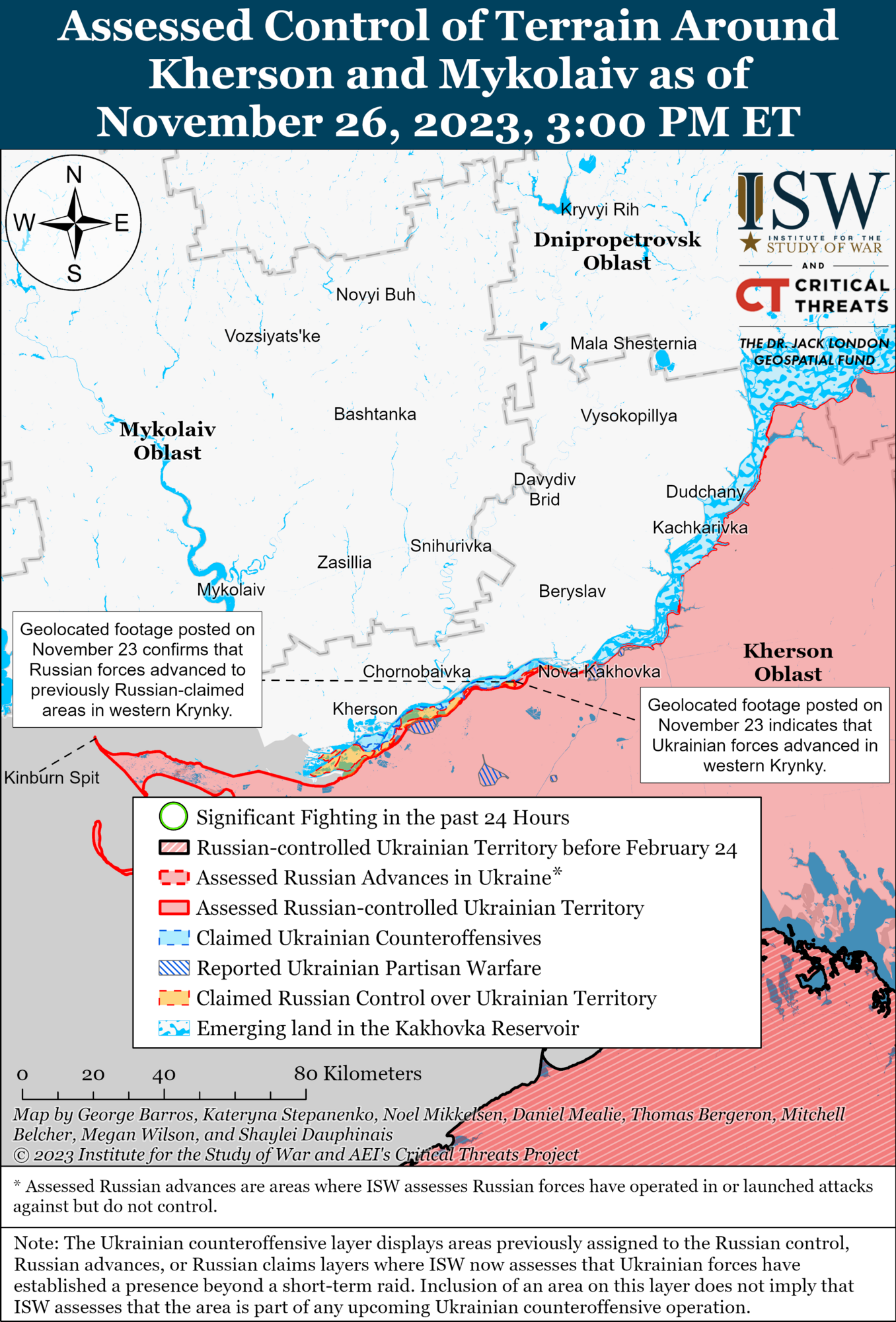 Rosyjskie wojska mają duże problemy na lewym brzegu obwodu chersońskiego: ISW informuje o sytuacji. Mapa