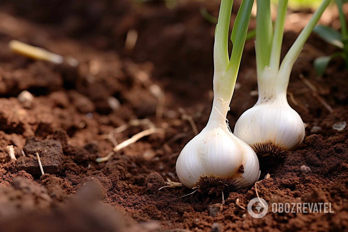 Winter garlic will be the size of a fist: what to put in the hole