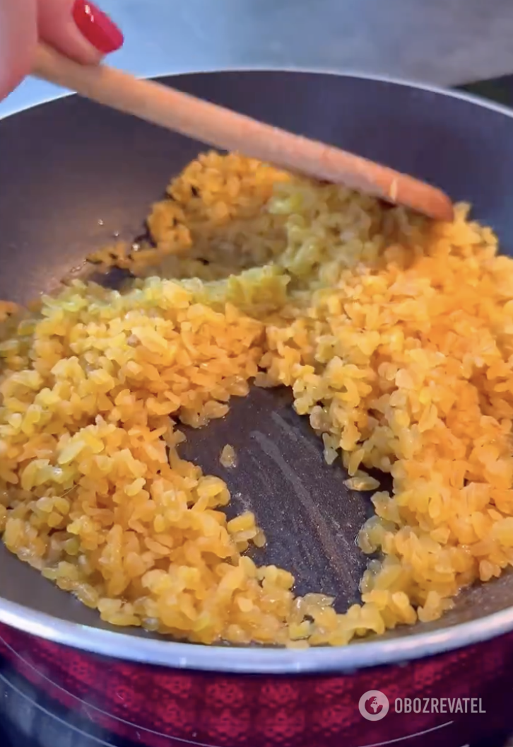 How to cook bulgur properly in a frying pan