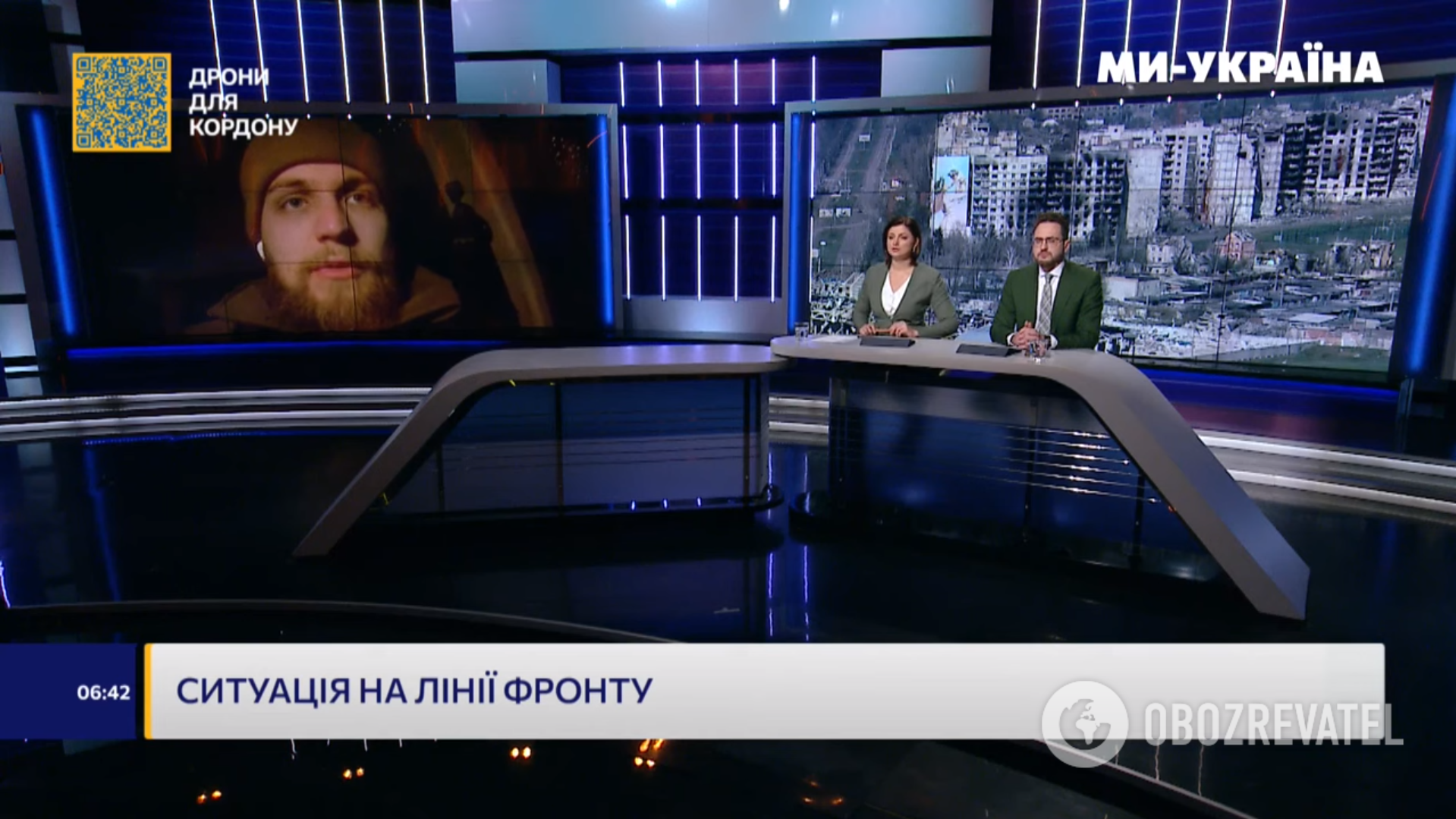 Oleksandr Borodin on the air of the Ukrainian TV channel