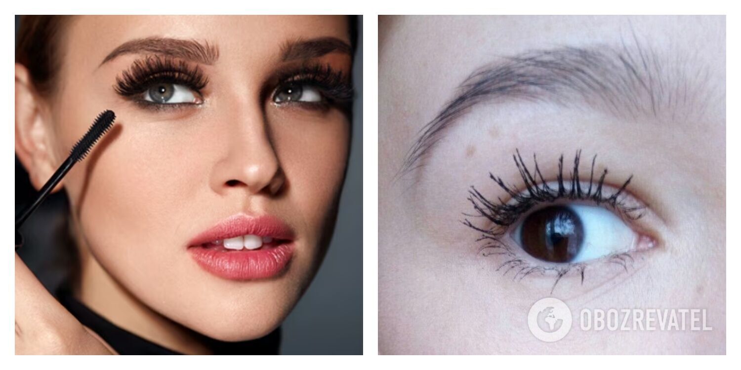 Mascara should not be too noticeable, i.e., stick together the eyelashes and apply in clumps