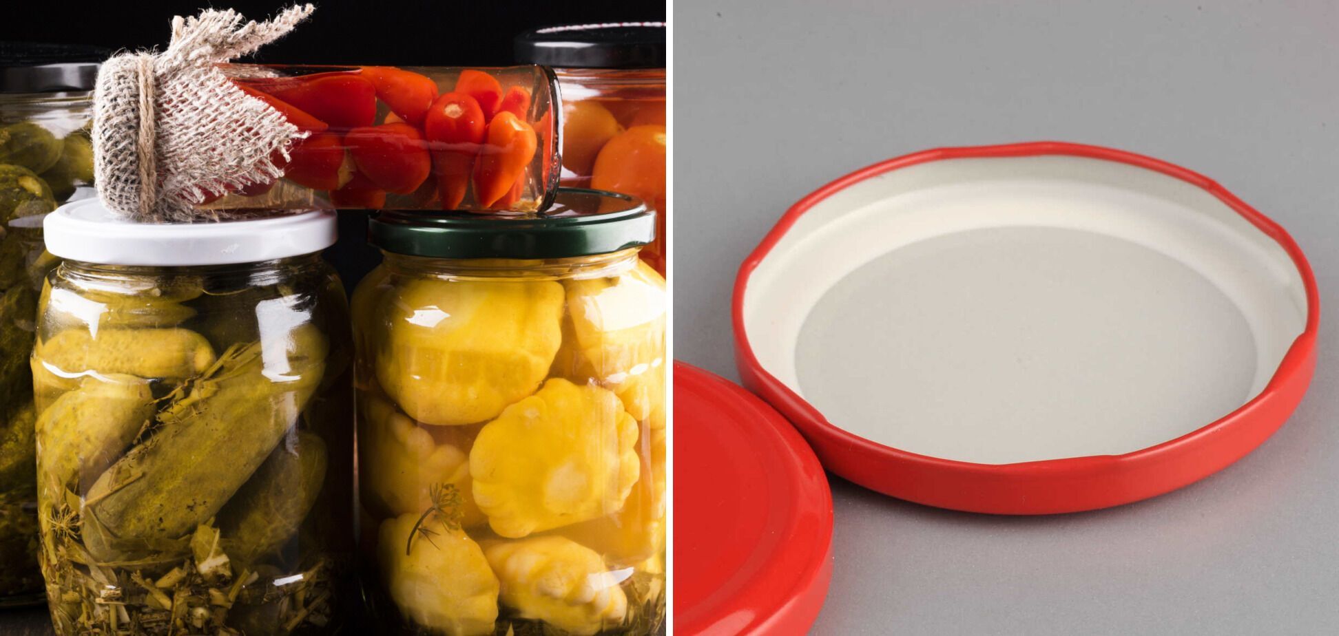 These lids are not suitable for canning: the reasons are named