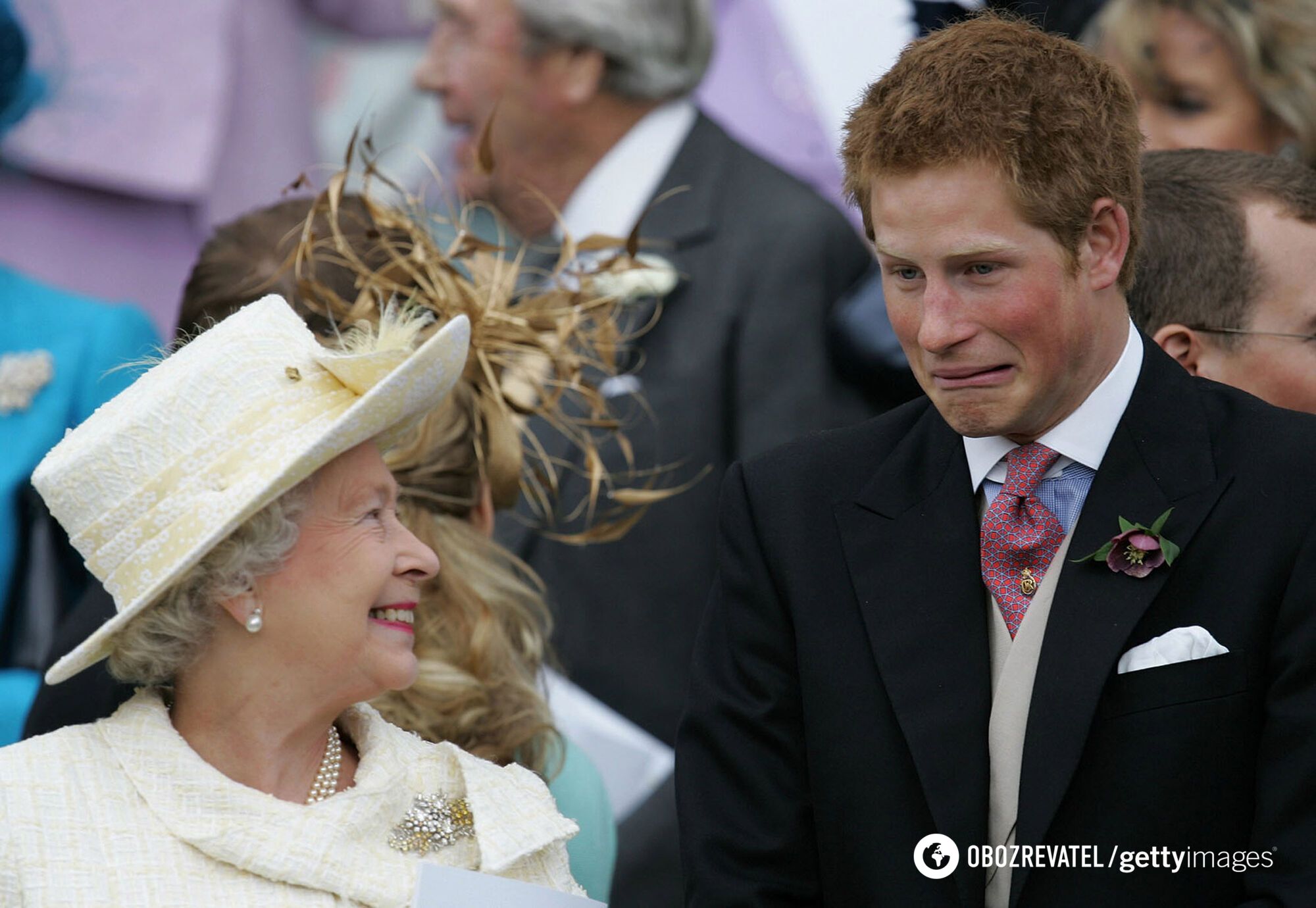 Prince Harry shows his tongue and King Charles poses with Shrek. 20 funny photos of the royal family