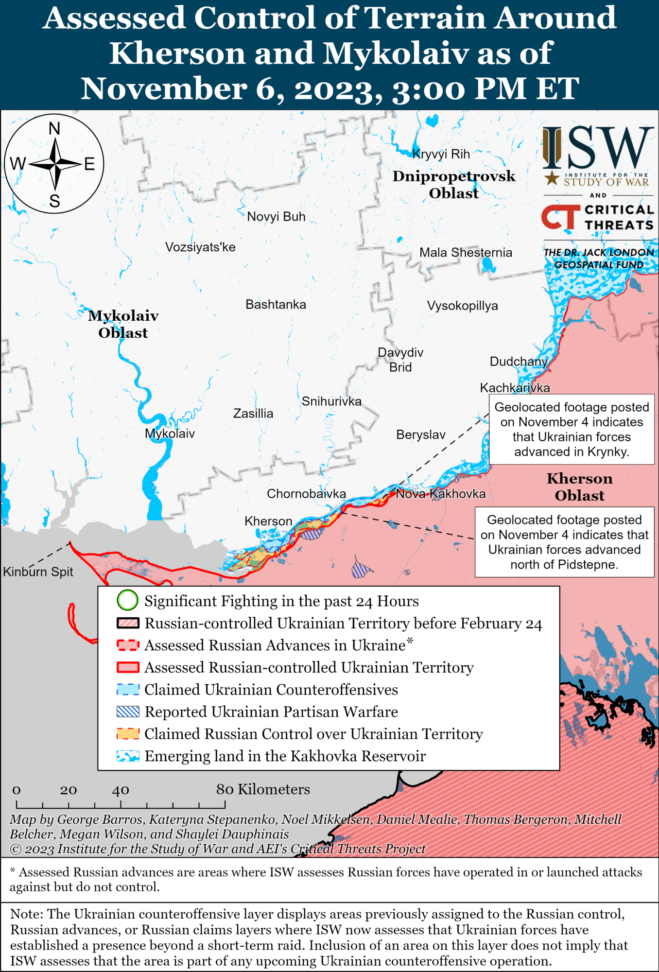 The front line in the Kherson region.