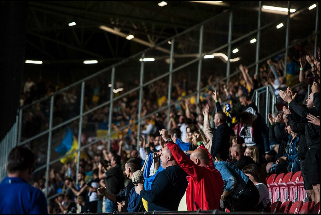 Fans at the Czech Republic vs. Ukraine match