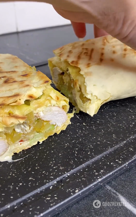 Homemade shawarma with potatoes and chicken for lunch: how to cook