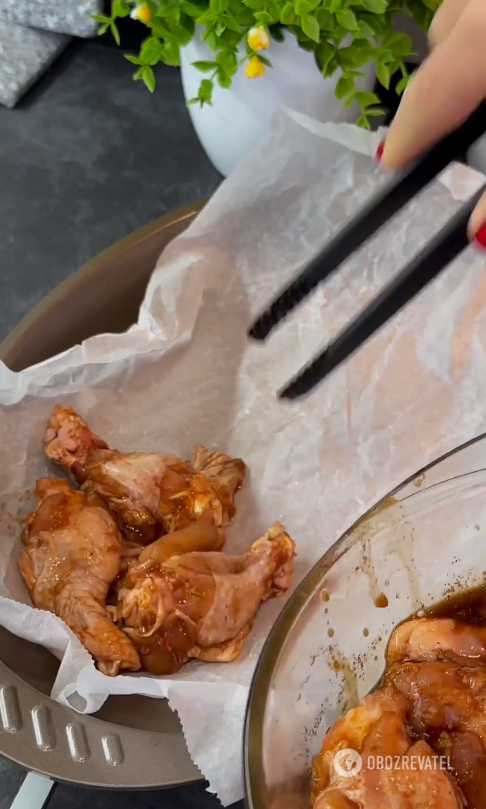 The most delicious golden wings in soy sauce and honey marinade: baked in the oven