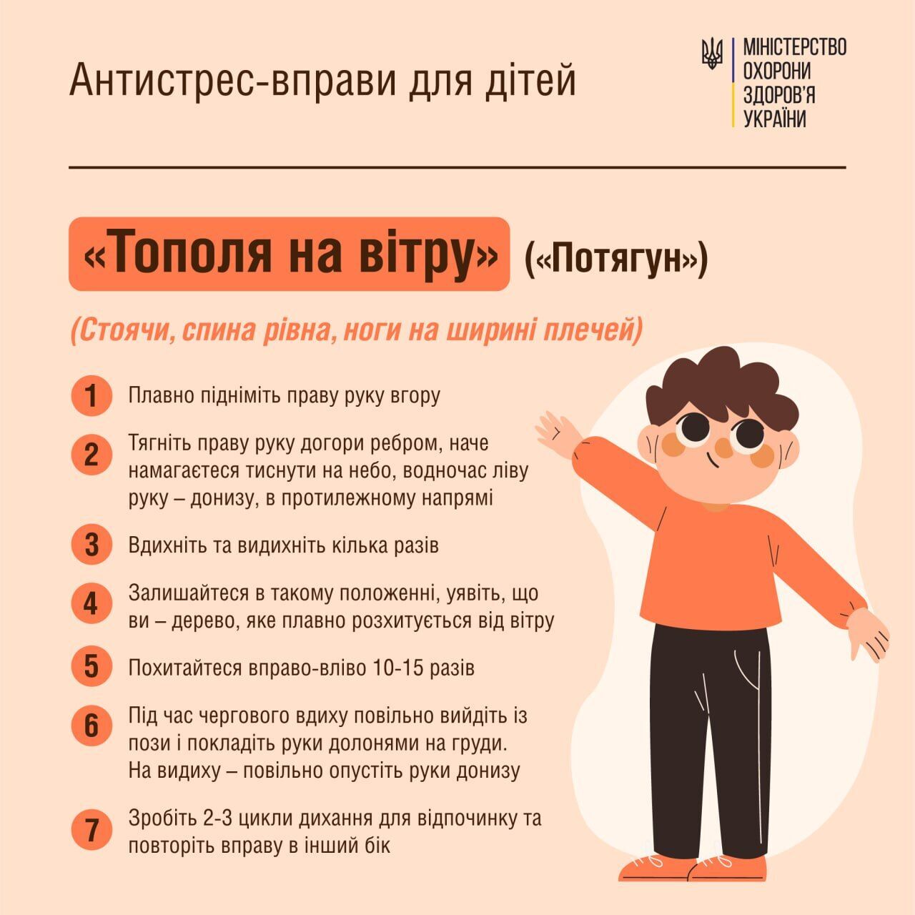 How to cope with stress of a child: simple exercises from the Ministry of Health
