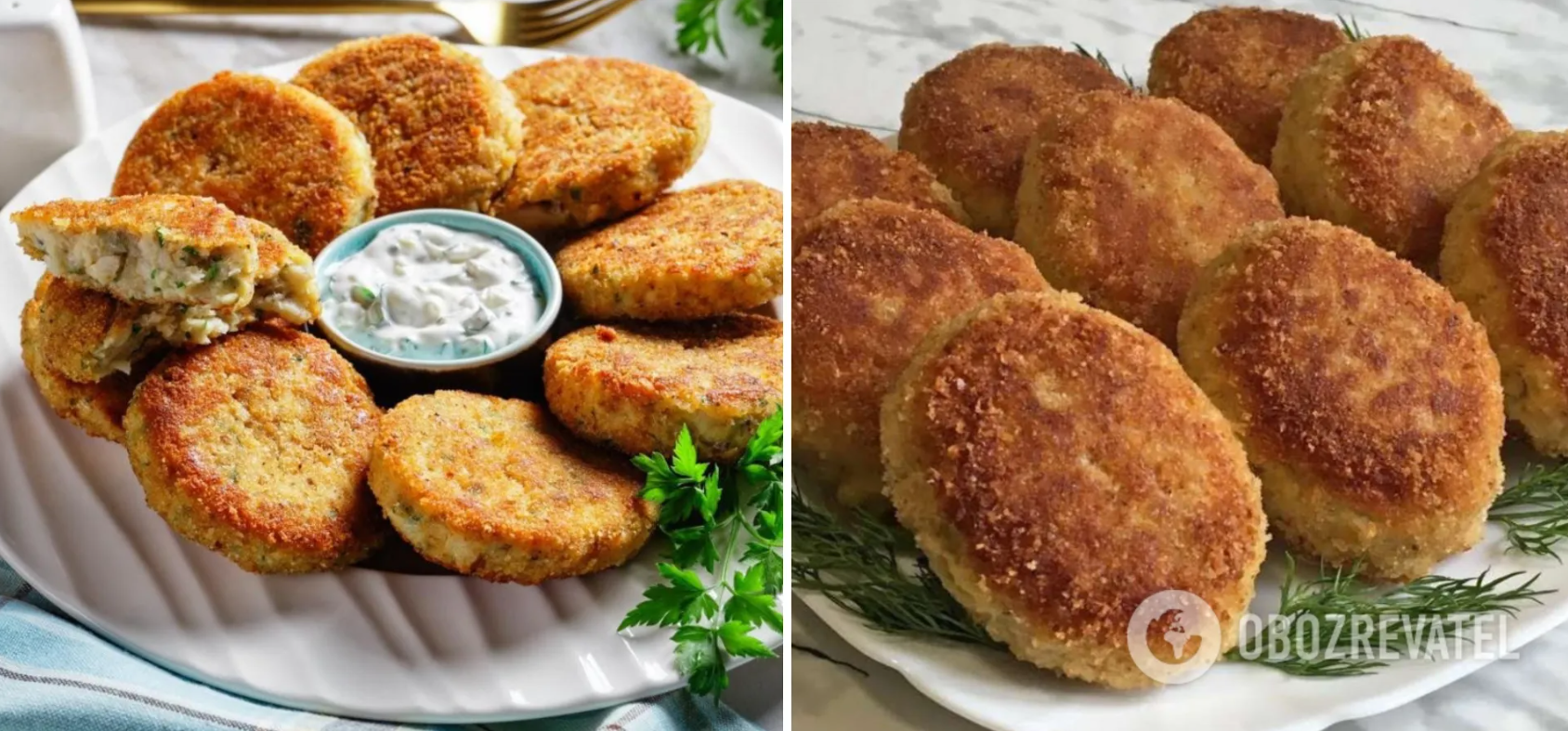 Juicy fish cutlets