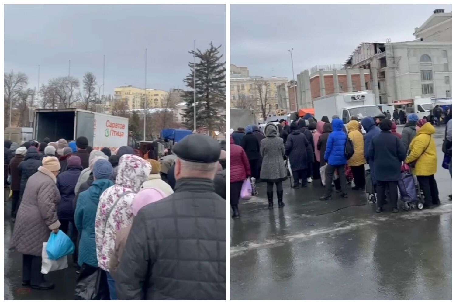 Queue for eggs in Saratov