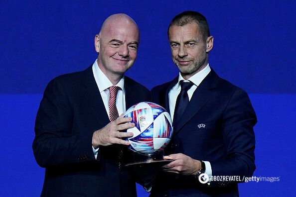 Gianni Infantino and Alexander Čeferin