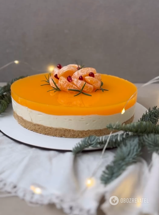 Simple tangerine cheesecake without baking: the perfect dessert for the holidays