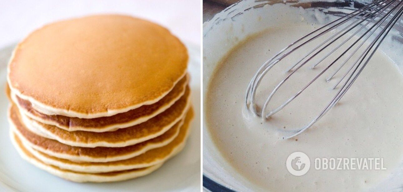 Milk-based dough for pancakes