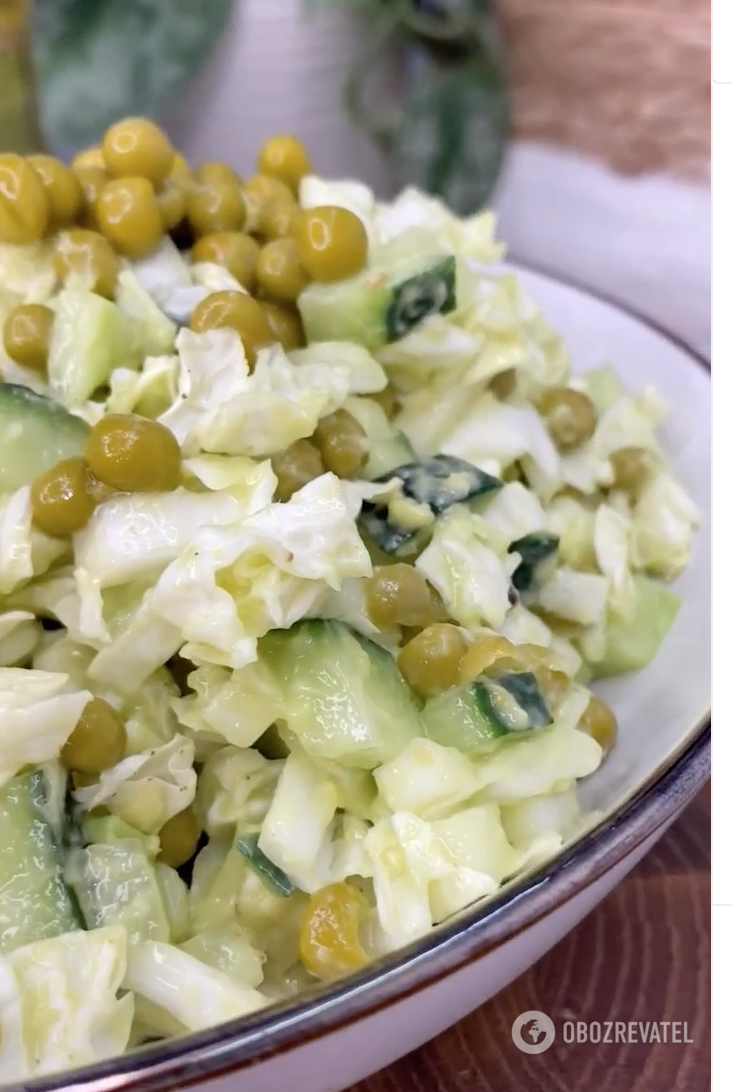 Light Chinese cabbage salad