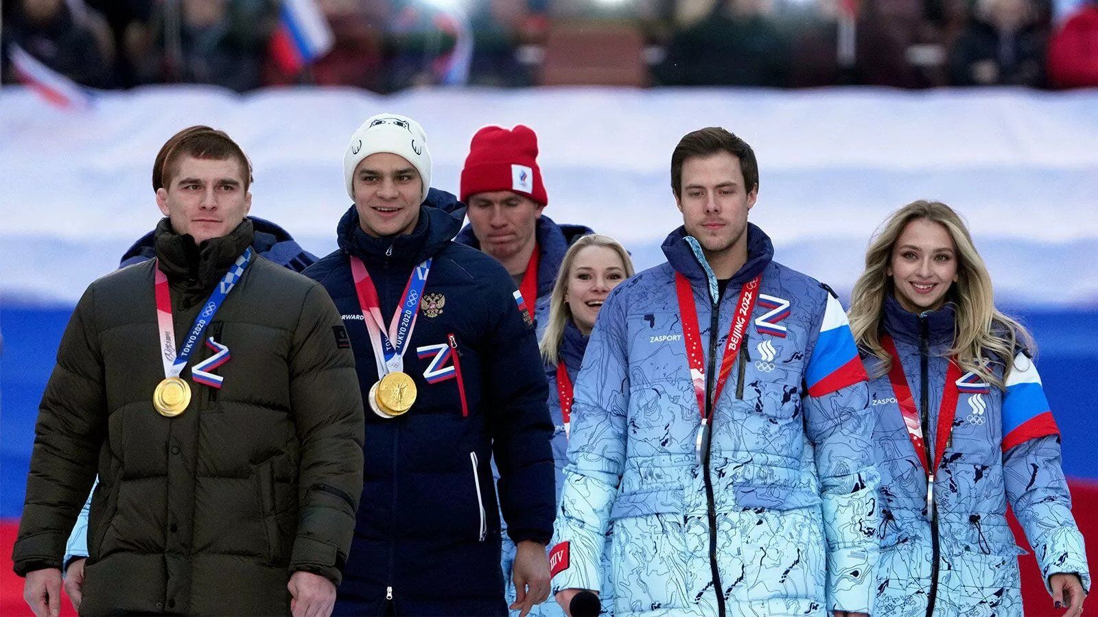 Rosyjscy sportowcy na koncercie Z