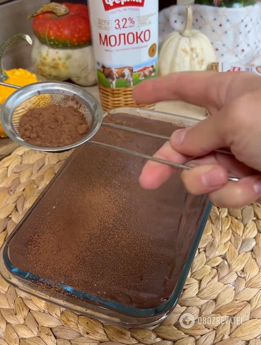 A simple chocolate cake that doesn't need to be baked: the base is made of cookies