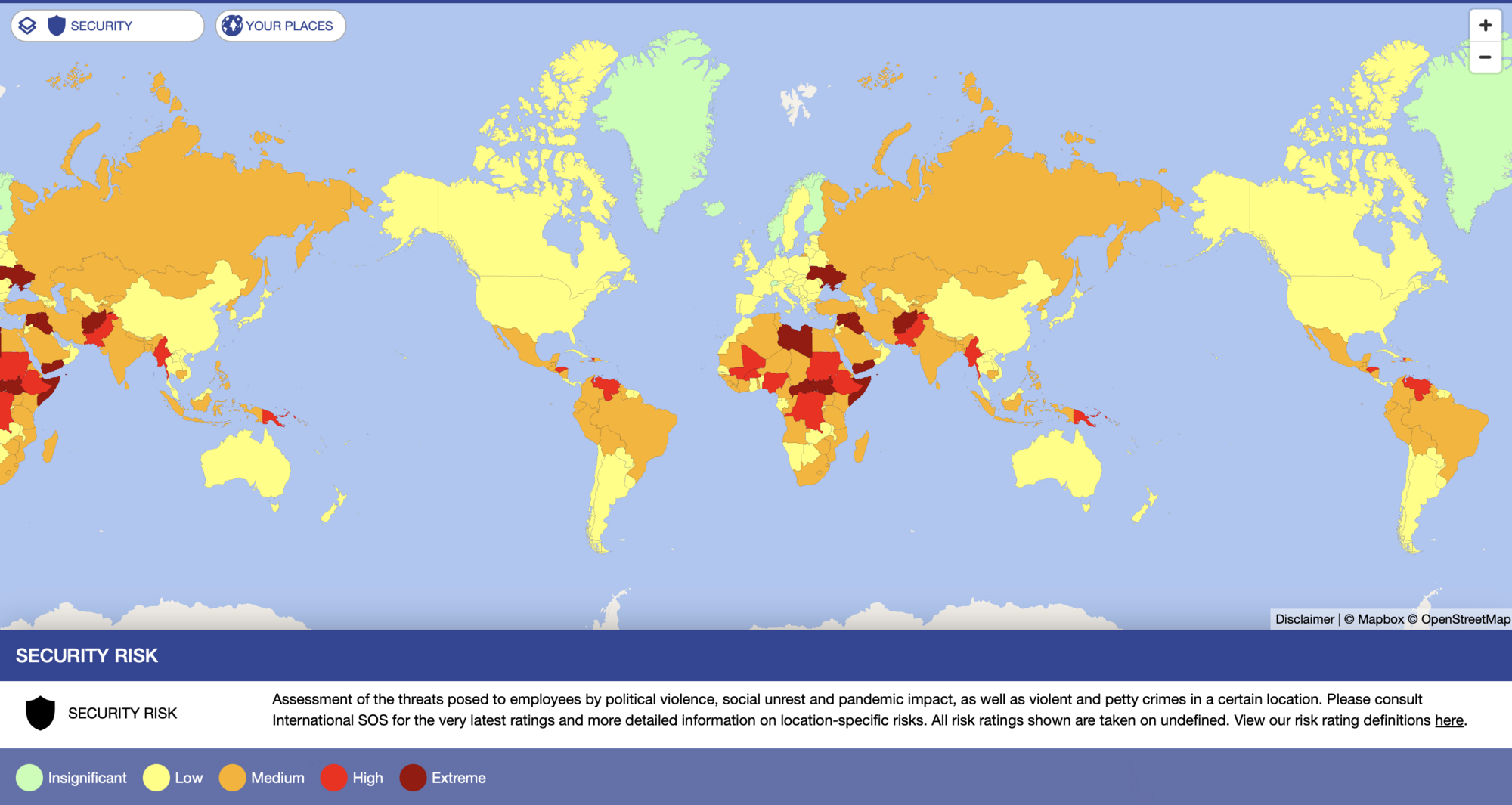 Ukraine was recognized as one of the most dangerous countries in the world: what other places you should not visit in 2024 due to various reasons. Map