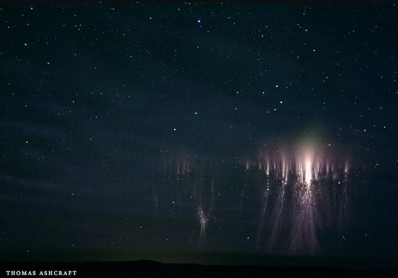 A probable explanation for the appearance of green ''ghosts'' high in the Earth's atmosphere has been found