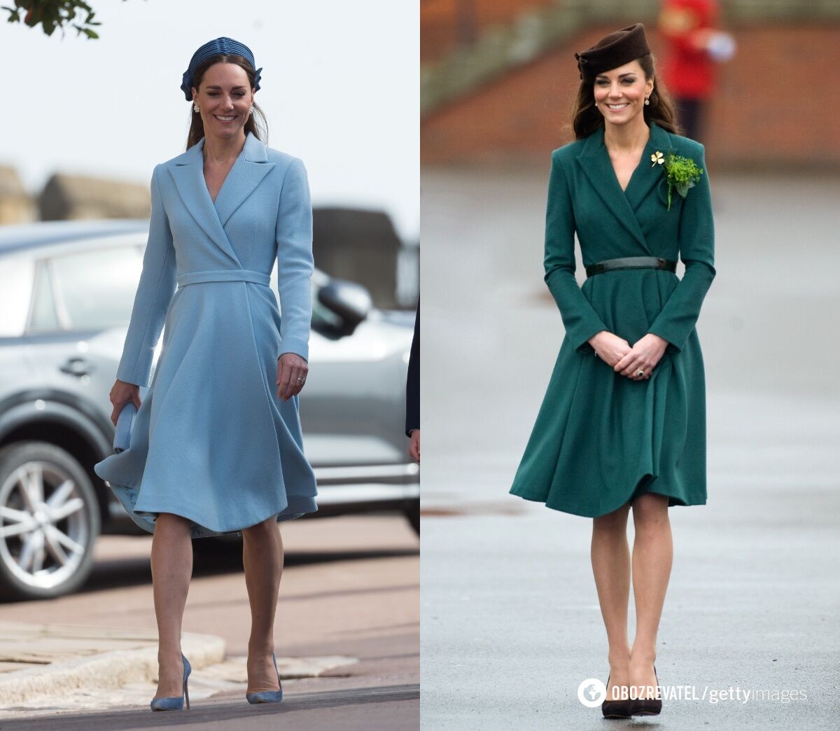 You didn't even notice: 5 times Kate Middleton wore identical outfits in different colors. Photo