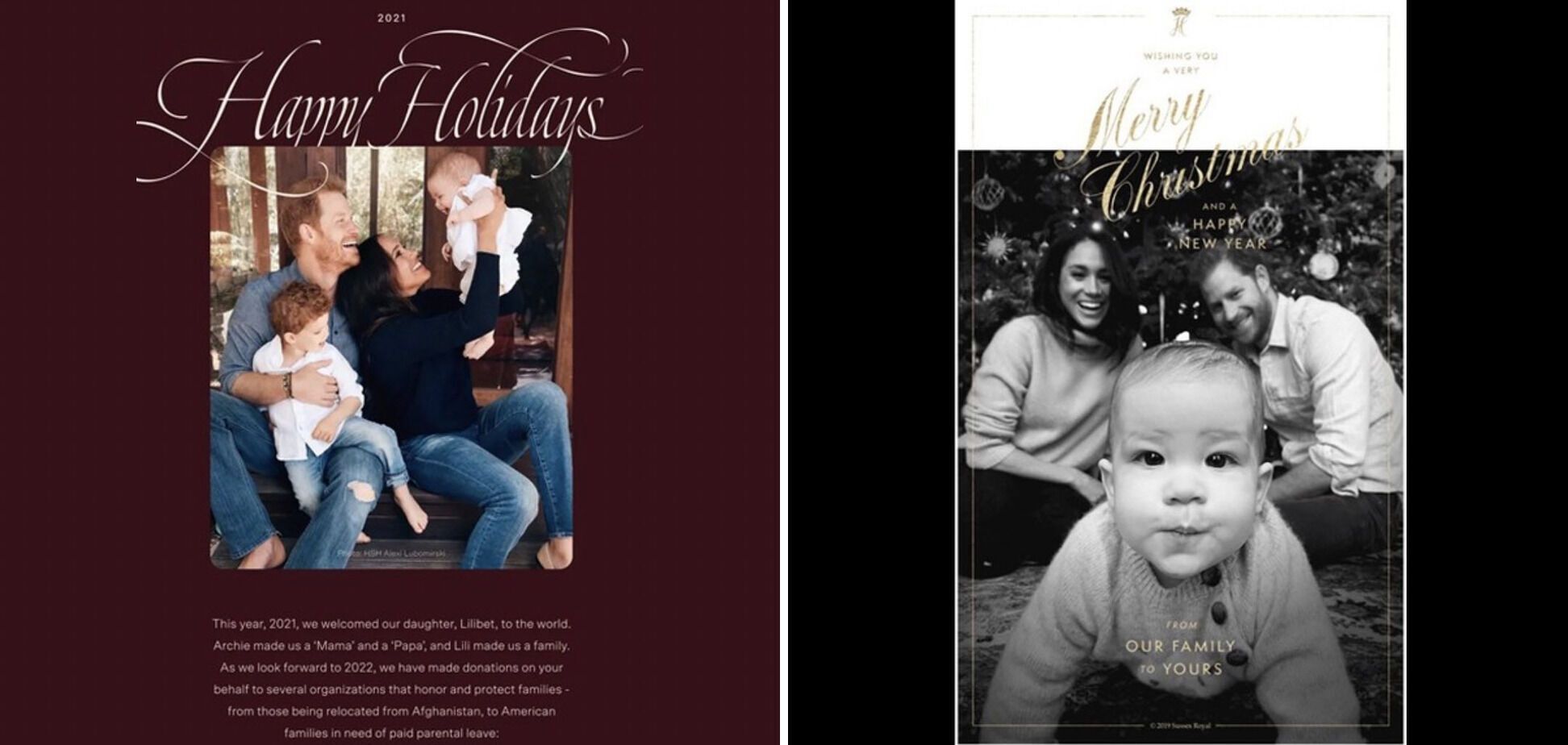 No kids and a Christmas tree: what Prince Harry and Meghan Markle's ''losers of the year'' Christmas card looks like